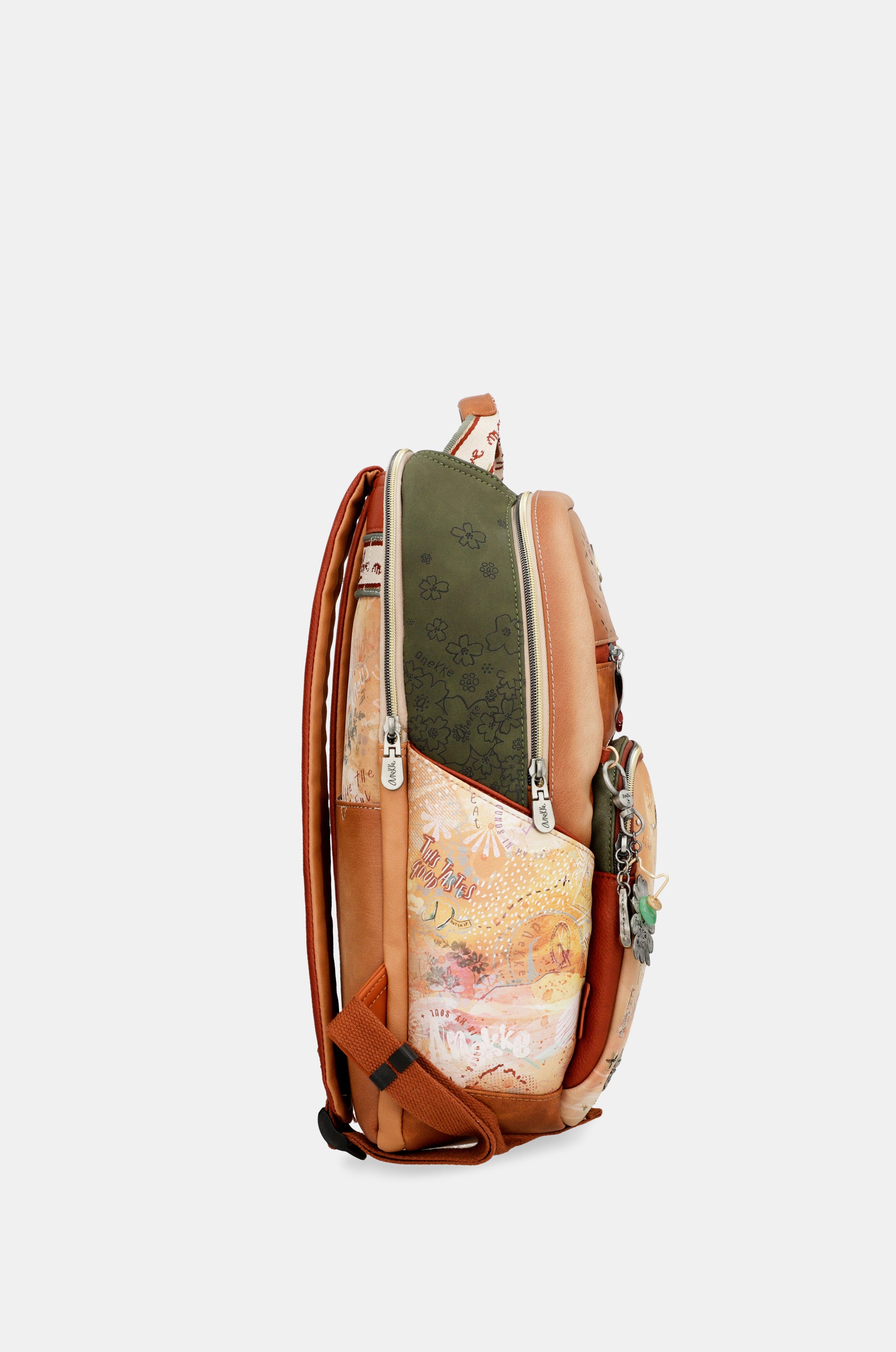 Peace & Love camel school backpack