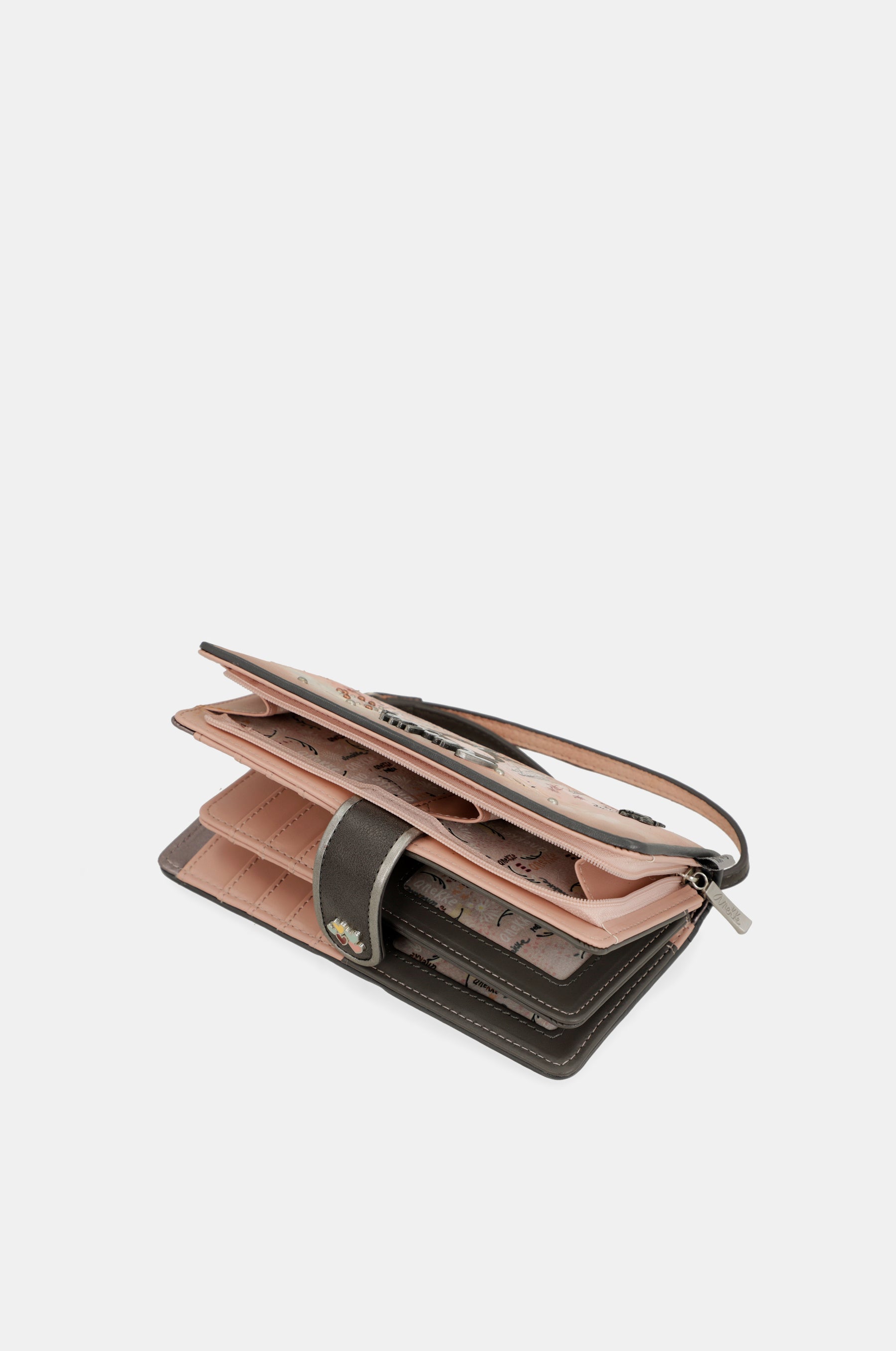 Peace & Love pink large RFID wallet