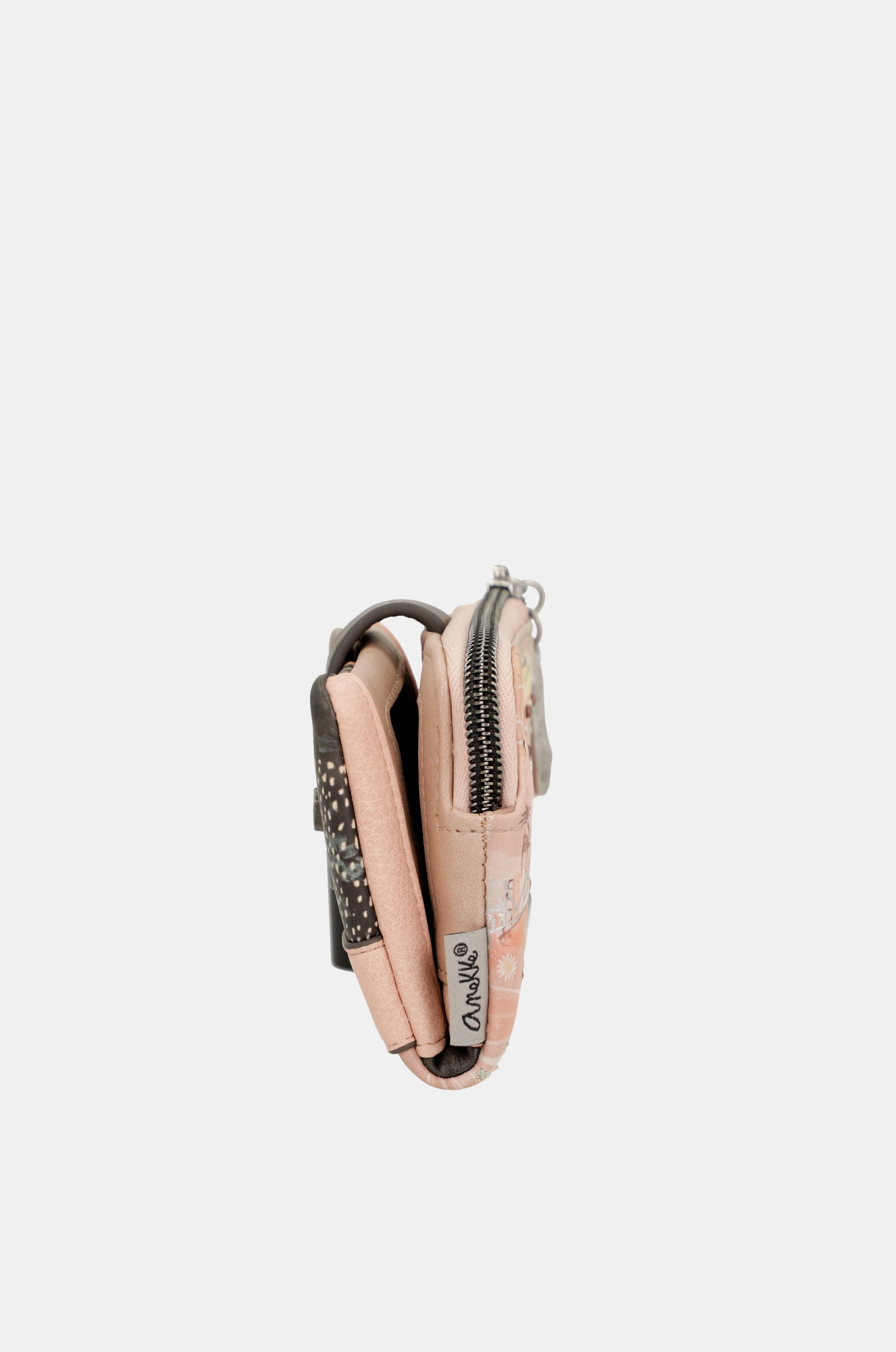 Peace & Love pink small RFID wallet