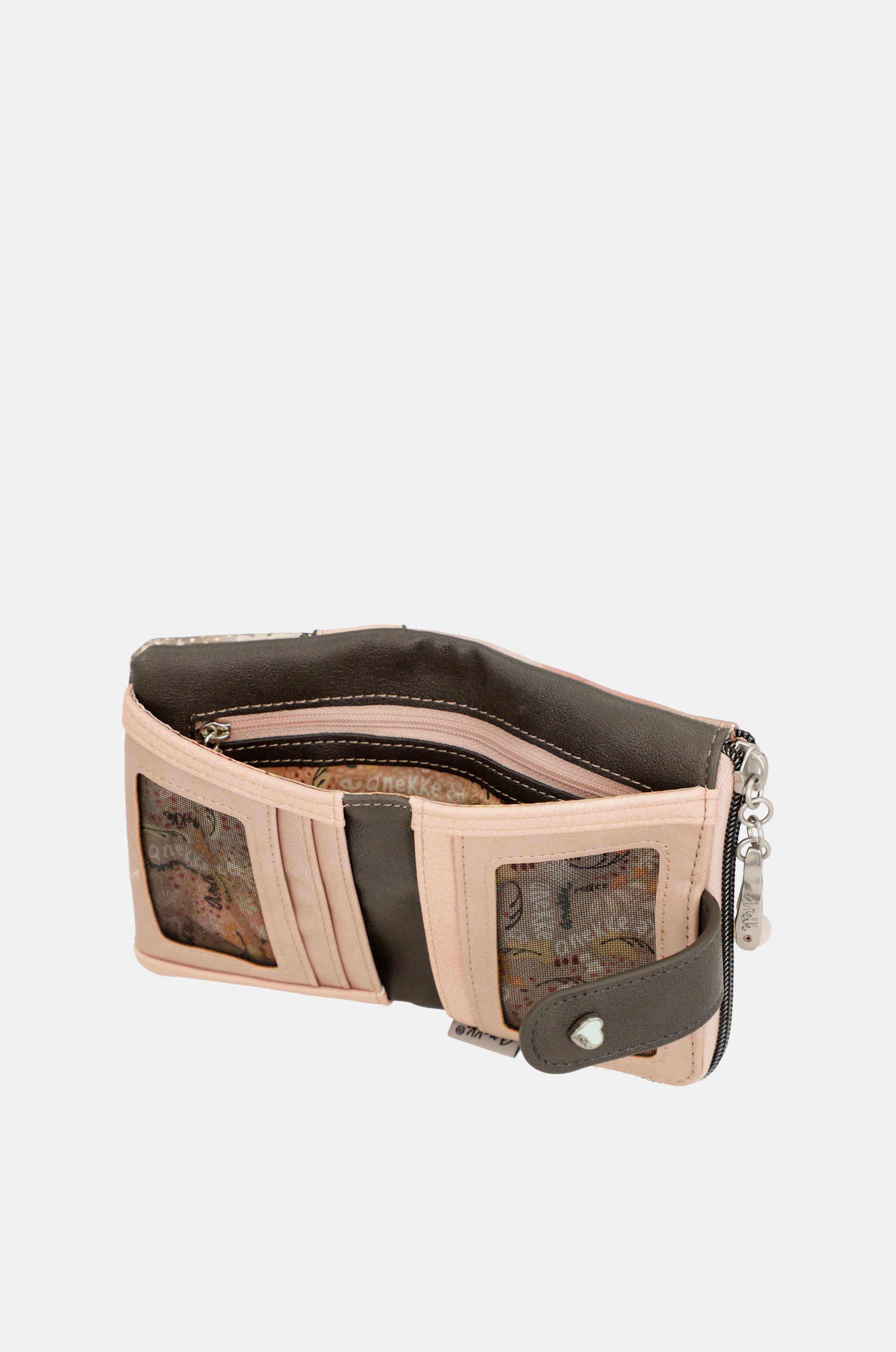 Peace & Love pink small RFID wallet