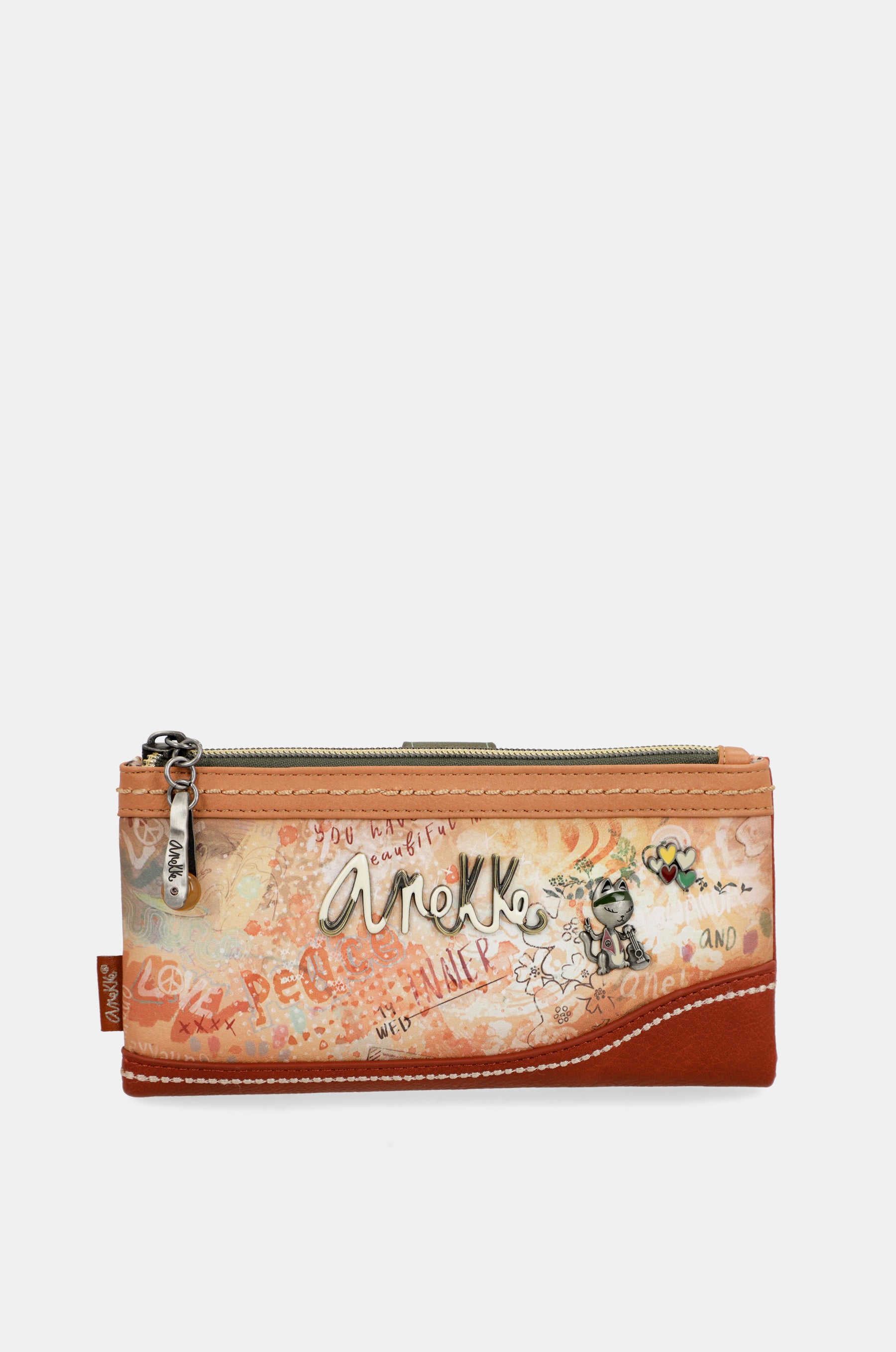 Flowers flexible large RFID wallet