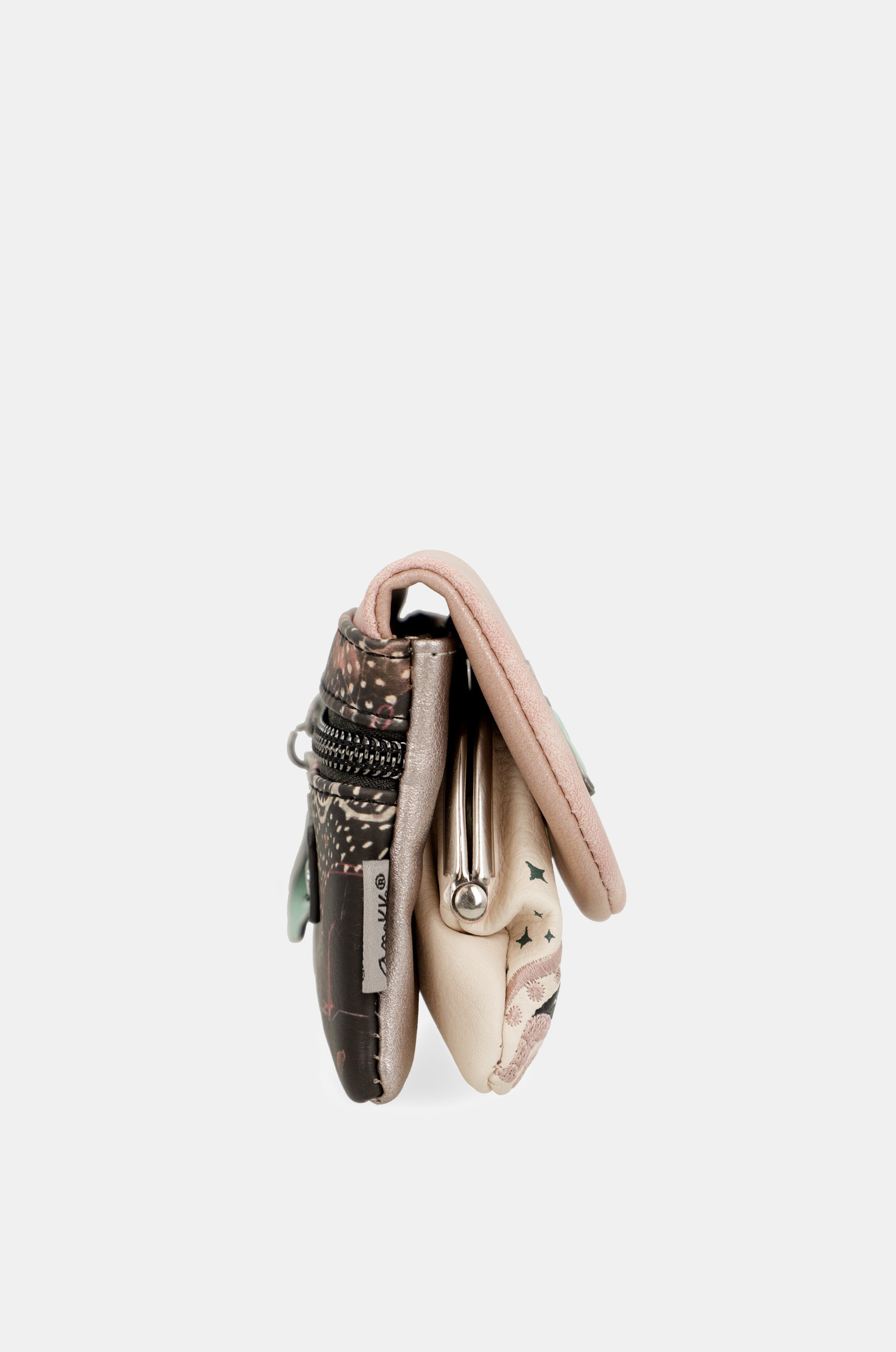 Psicodelic coin purse with flap