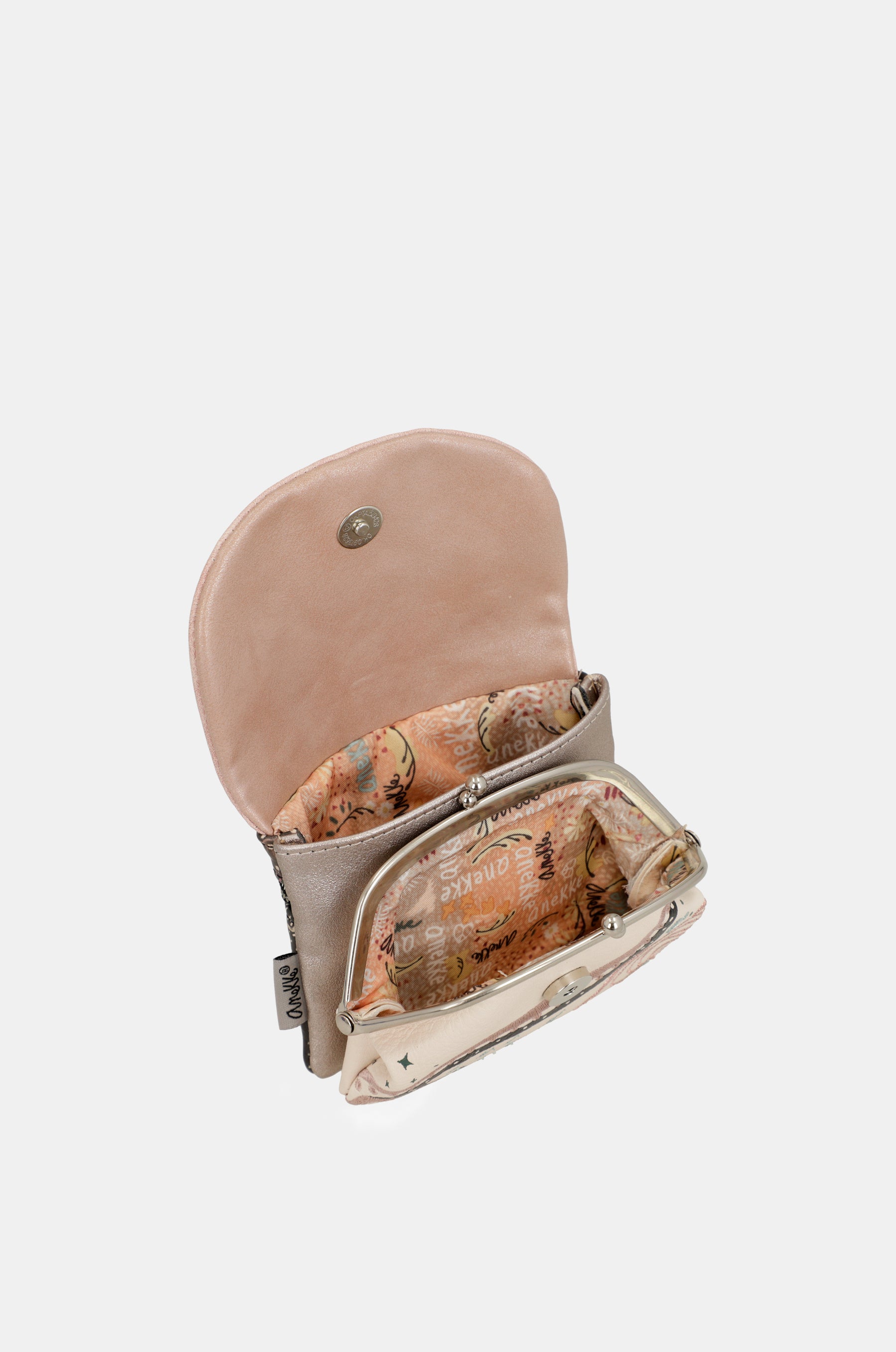 Psicodelic coin purse with flap