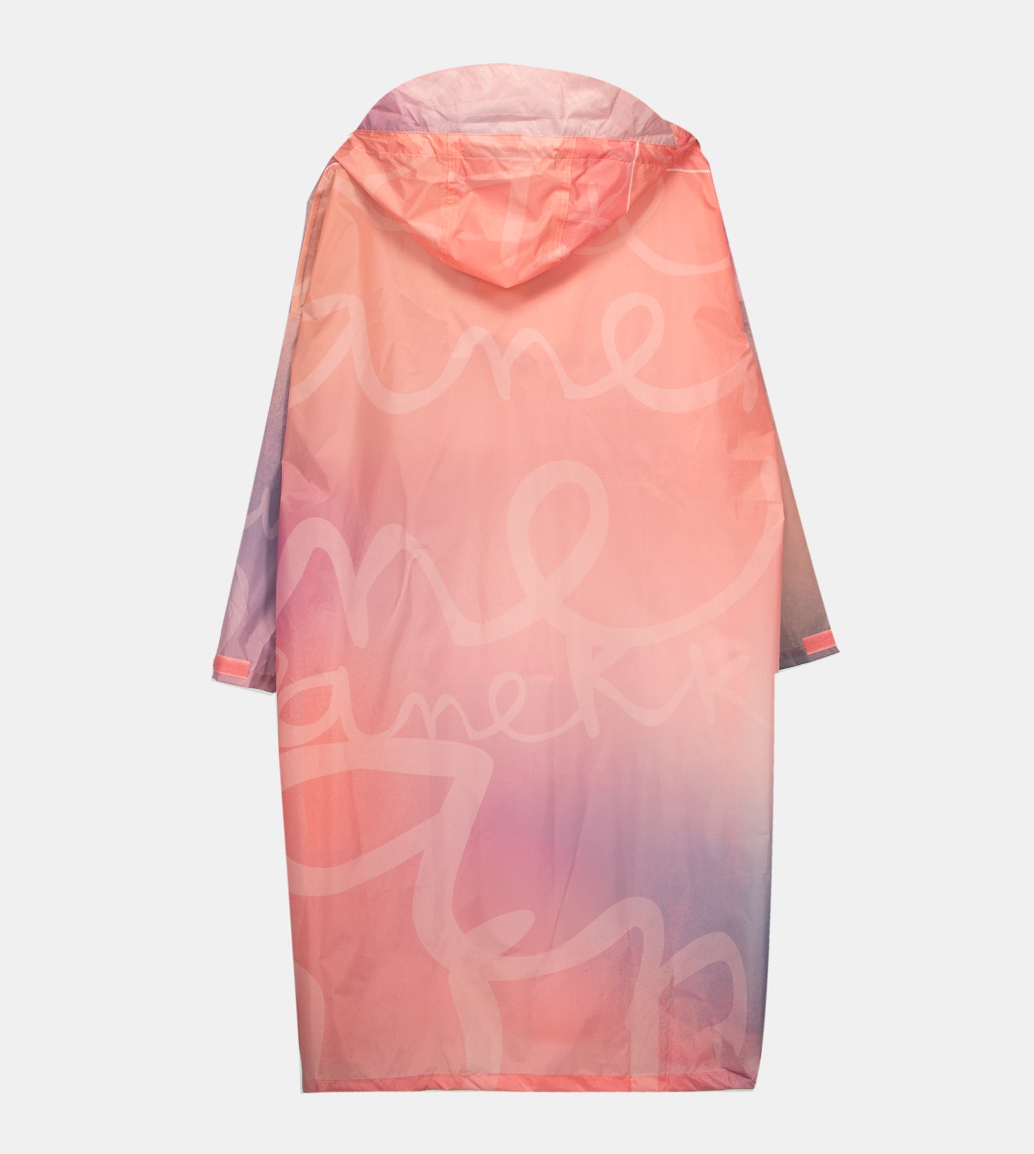 Foldable pink rain jacket