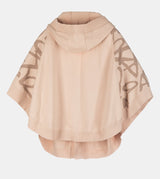 Beige poncho-style jacket