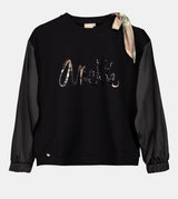 Black cut-out sweatshirt