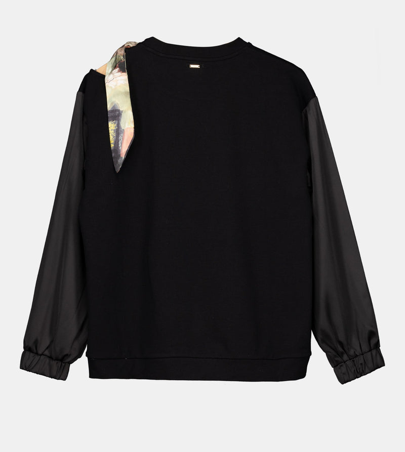 Black cut-out sweatshirt