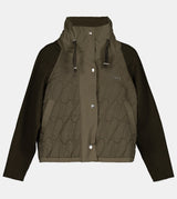 Green quilted jacket