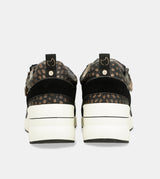 Dreams black wedge sneakers