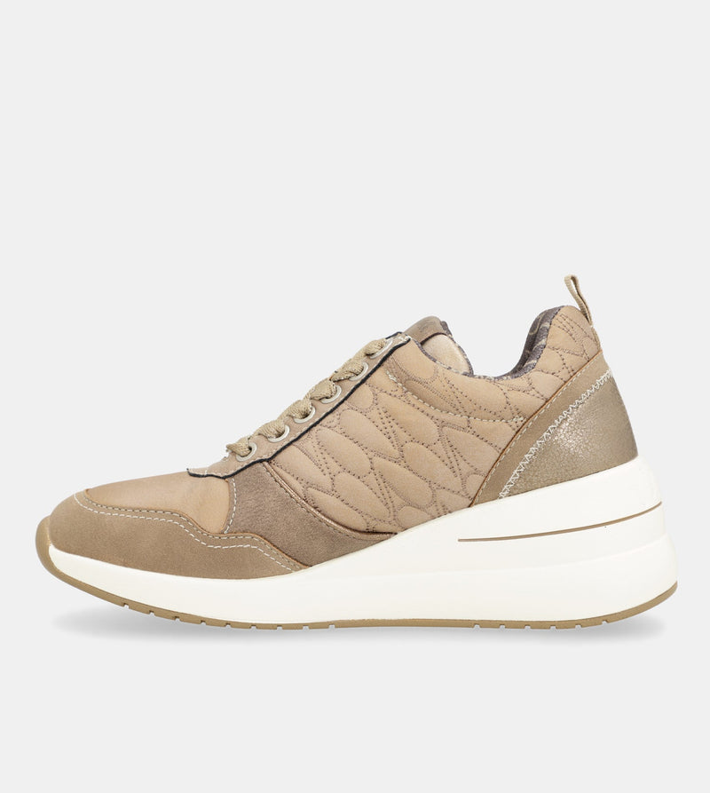 Dreams brown wedge sneakers