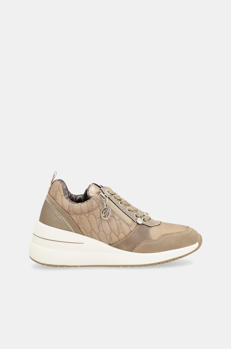 Dreams brown wedge sneakers