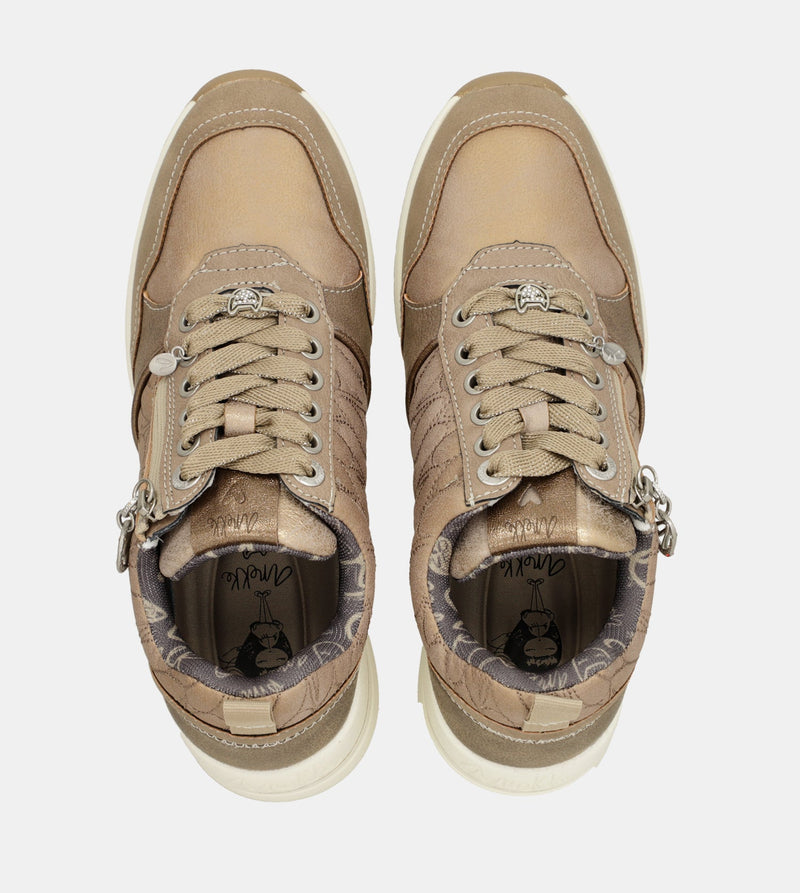 Dreams brown wedge sneakers