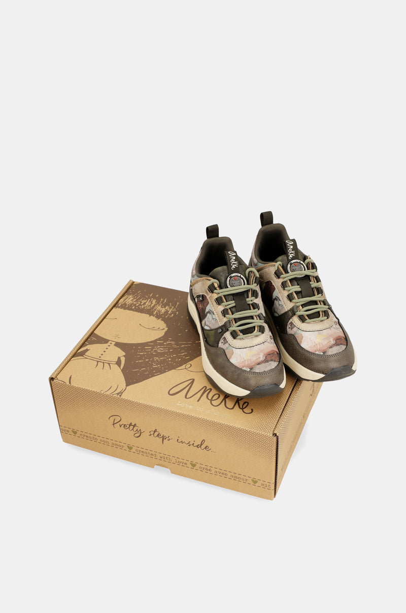 Sport green sneakers