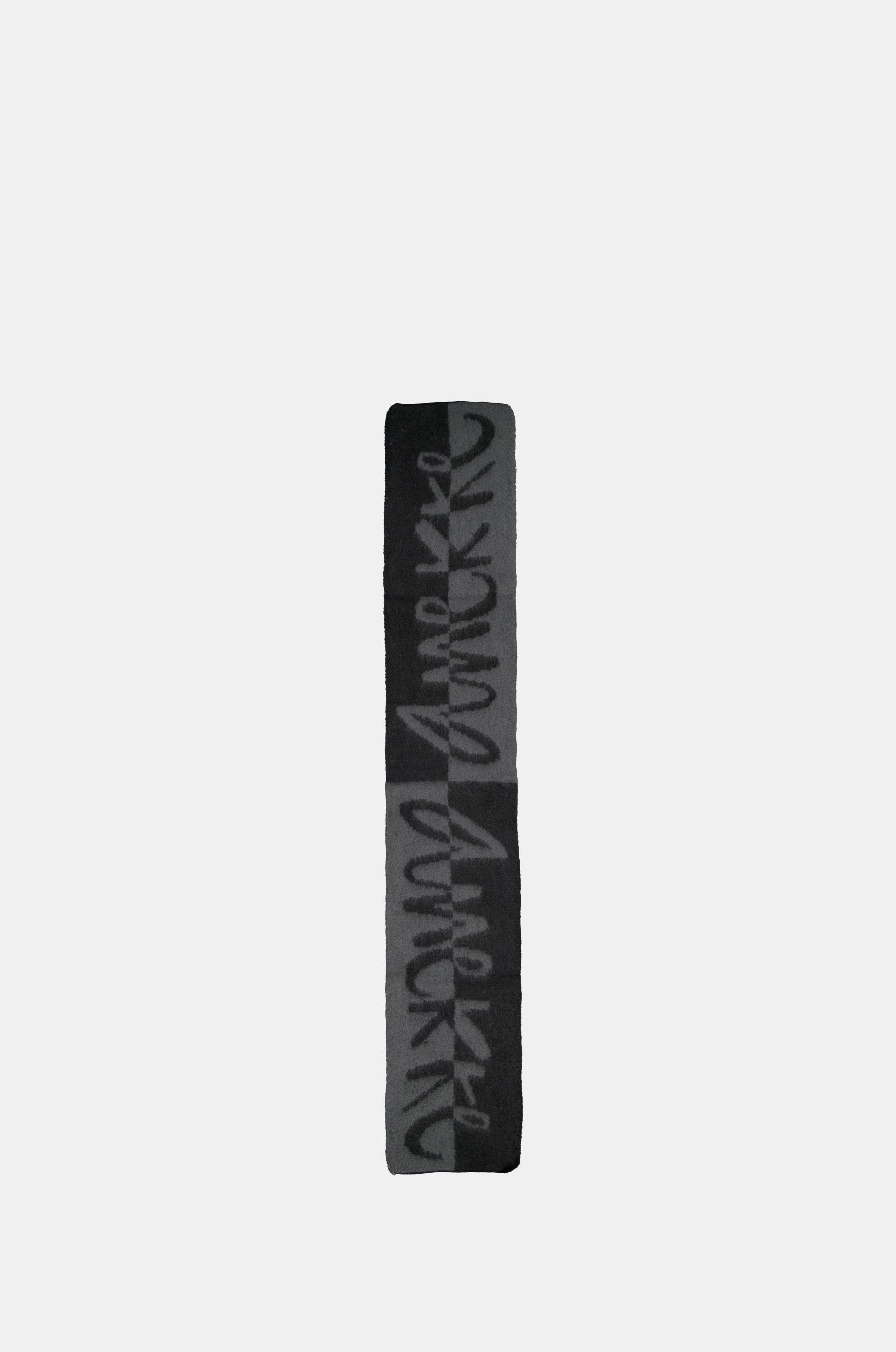 Black logomania knitted scarf
