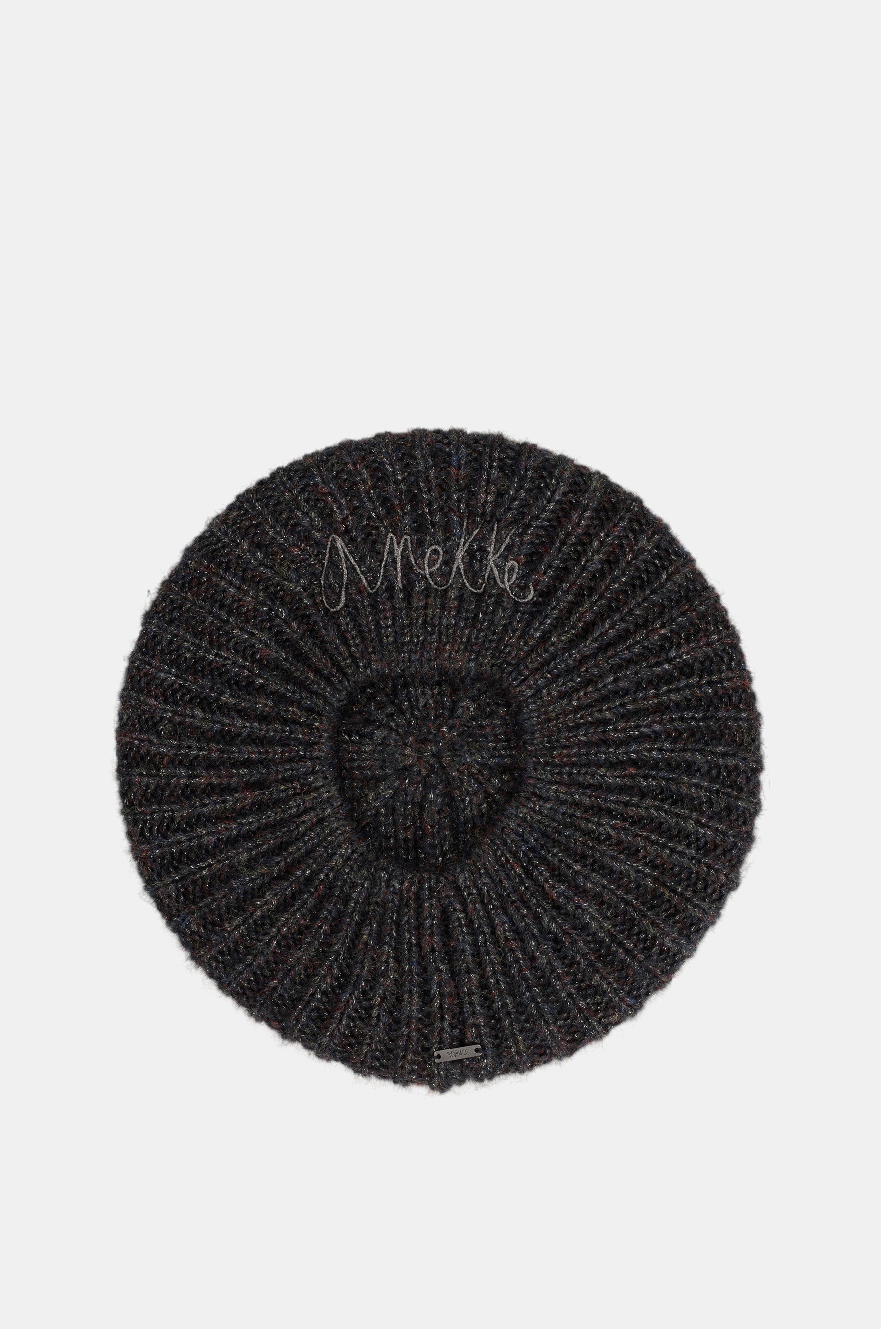 Black knitted beret
