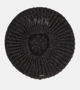 Black knitted beret