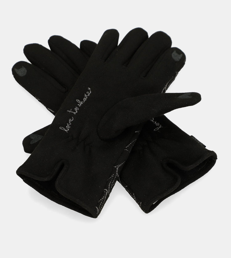 Anekke logo black gloves