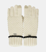 Beige knitted gloves