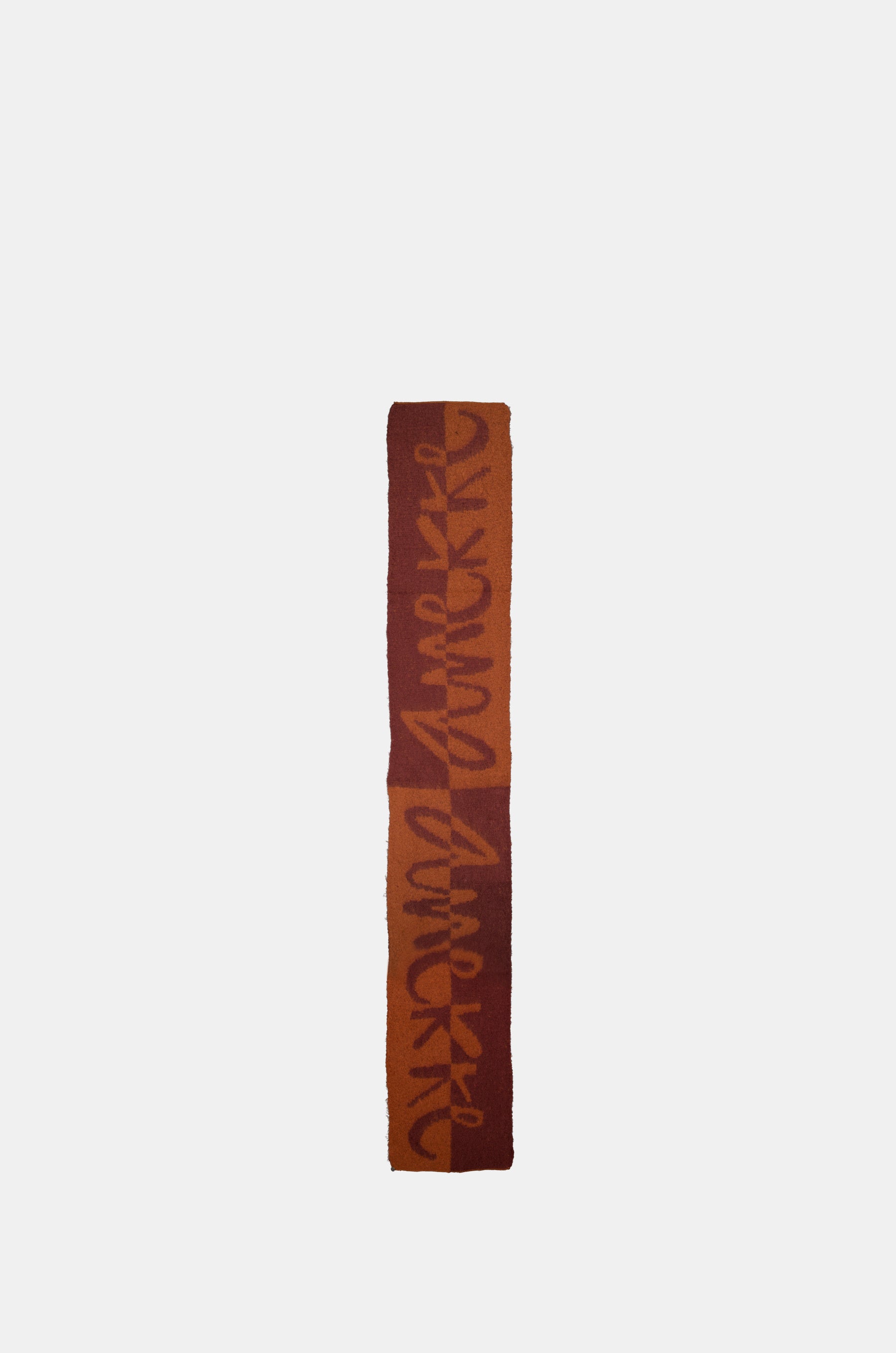 Burgundy logomania knitted scarf