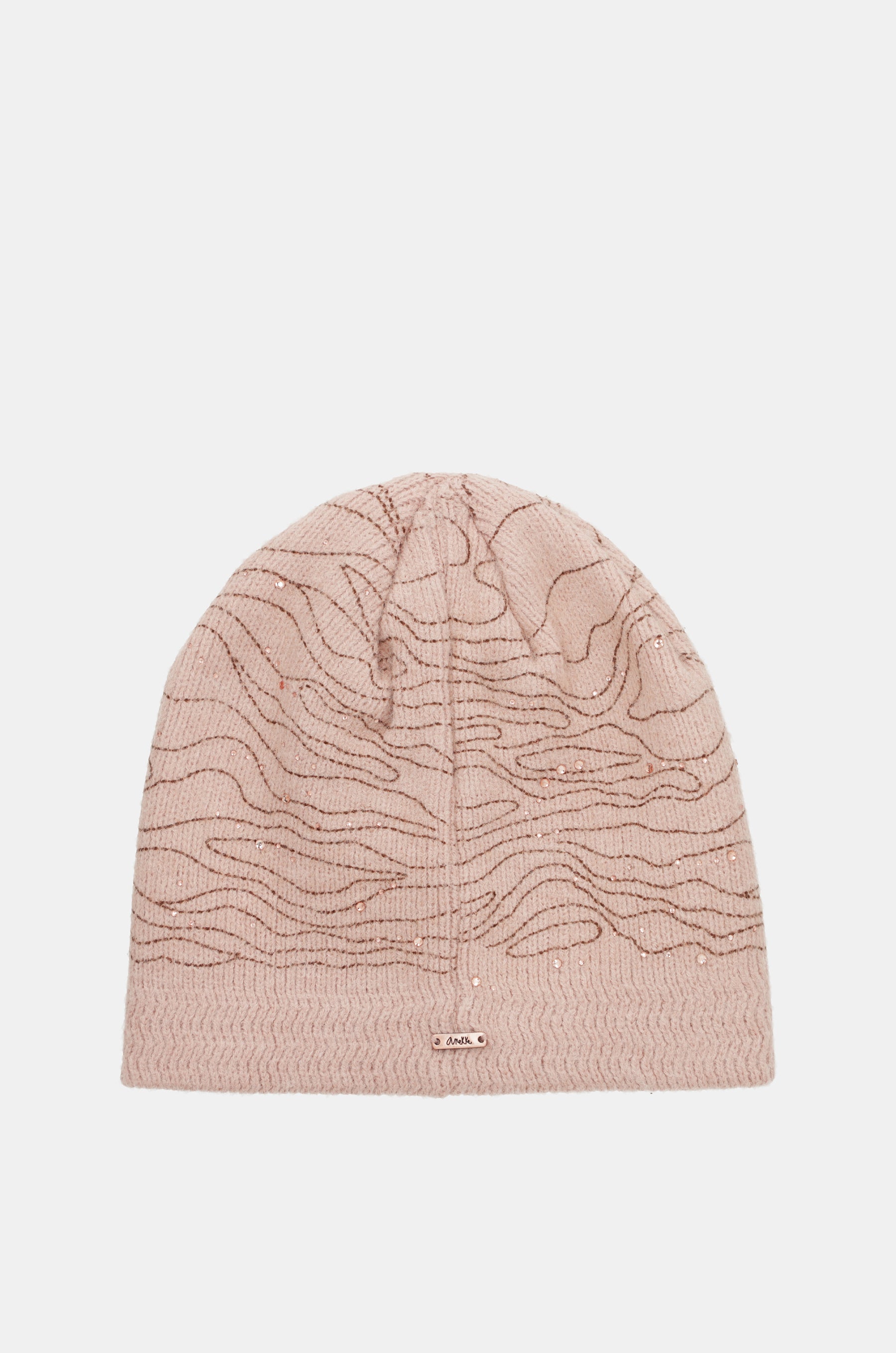 Pink knitted beanie