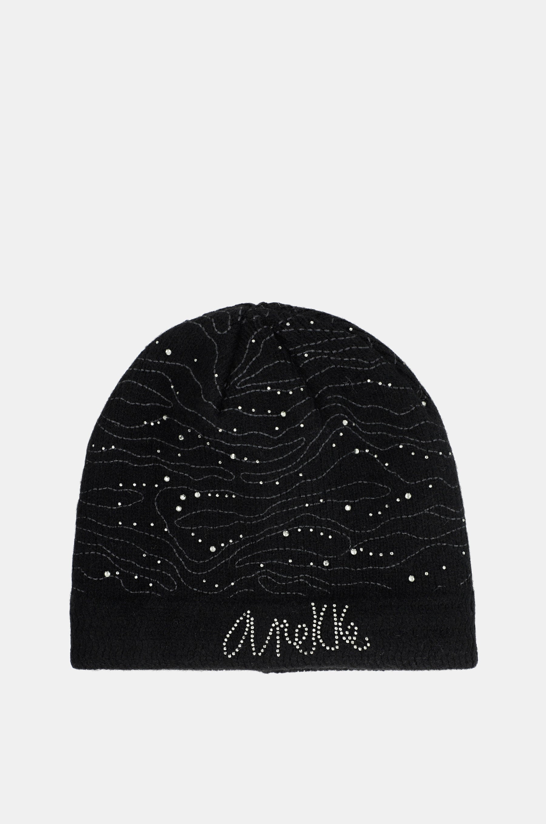 Black knitted beanie