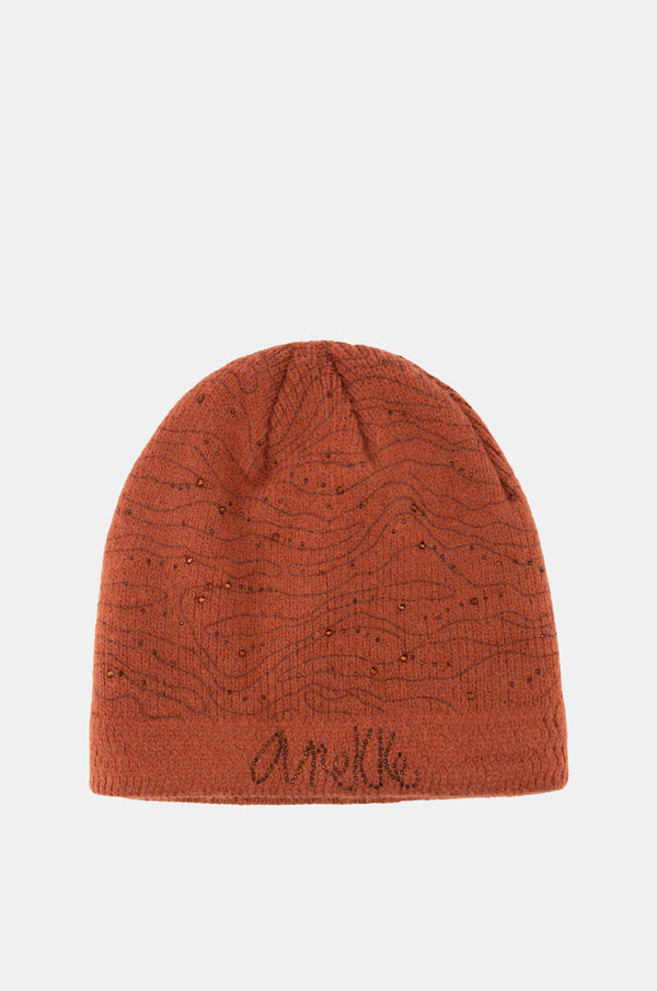 Burgundy knitted beanie