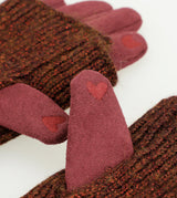 Burgundy extendable gloves