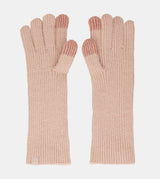 Beige knitted gloves