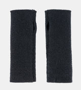 Black knitted gloves