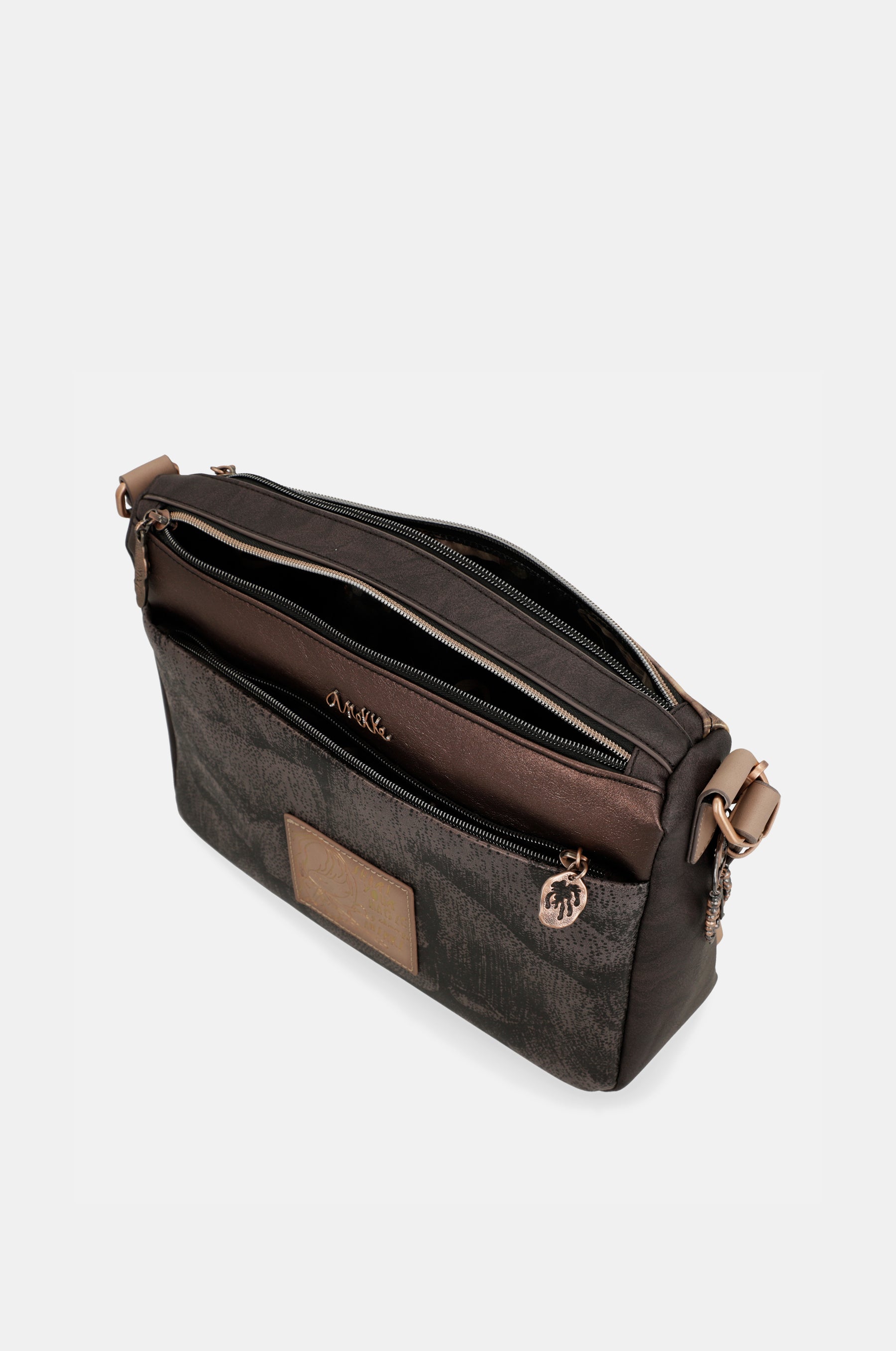 Land 2-compartment medium crossbody bag