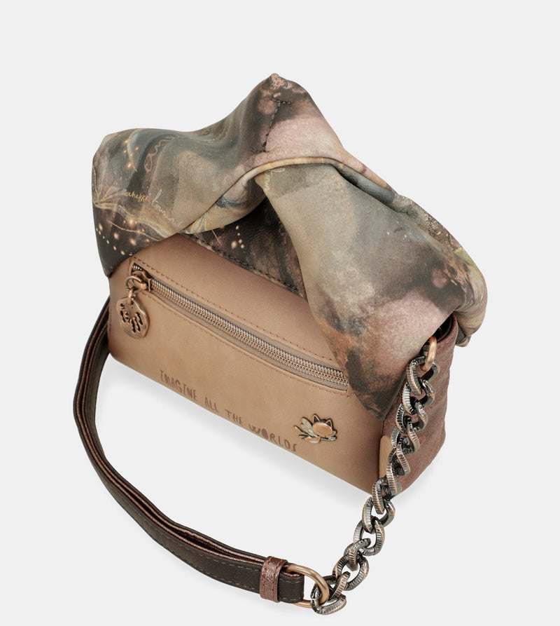 Land crossbody bag with flap closure