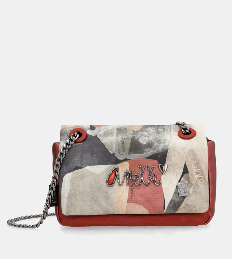 Imaginary crossbody bag with flap