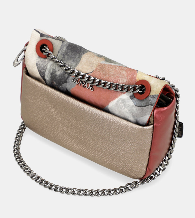 Imaginary crossbody bag with flap