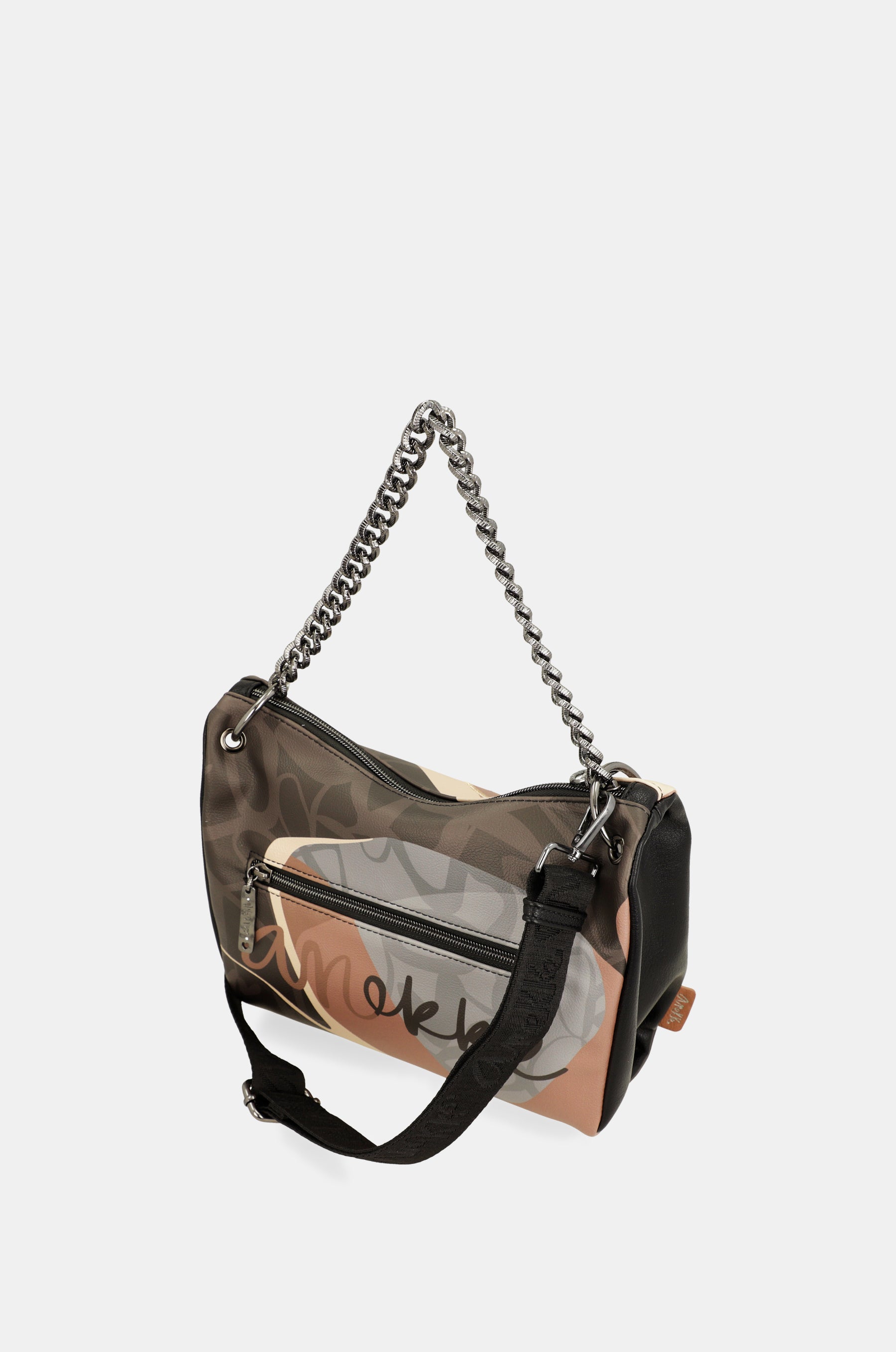 Heartbeat crossbody bag with metal handle
