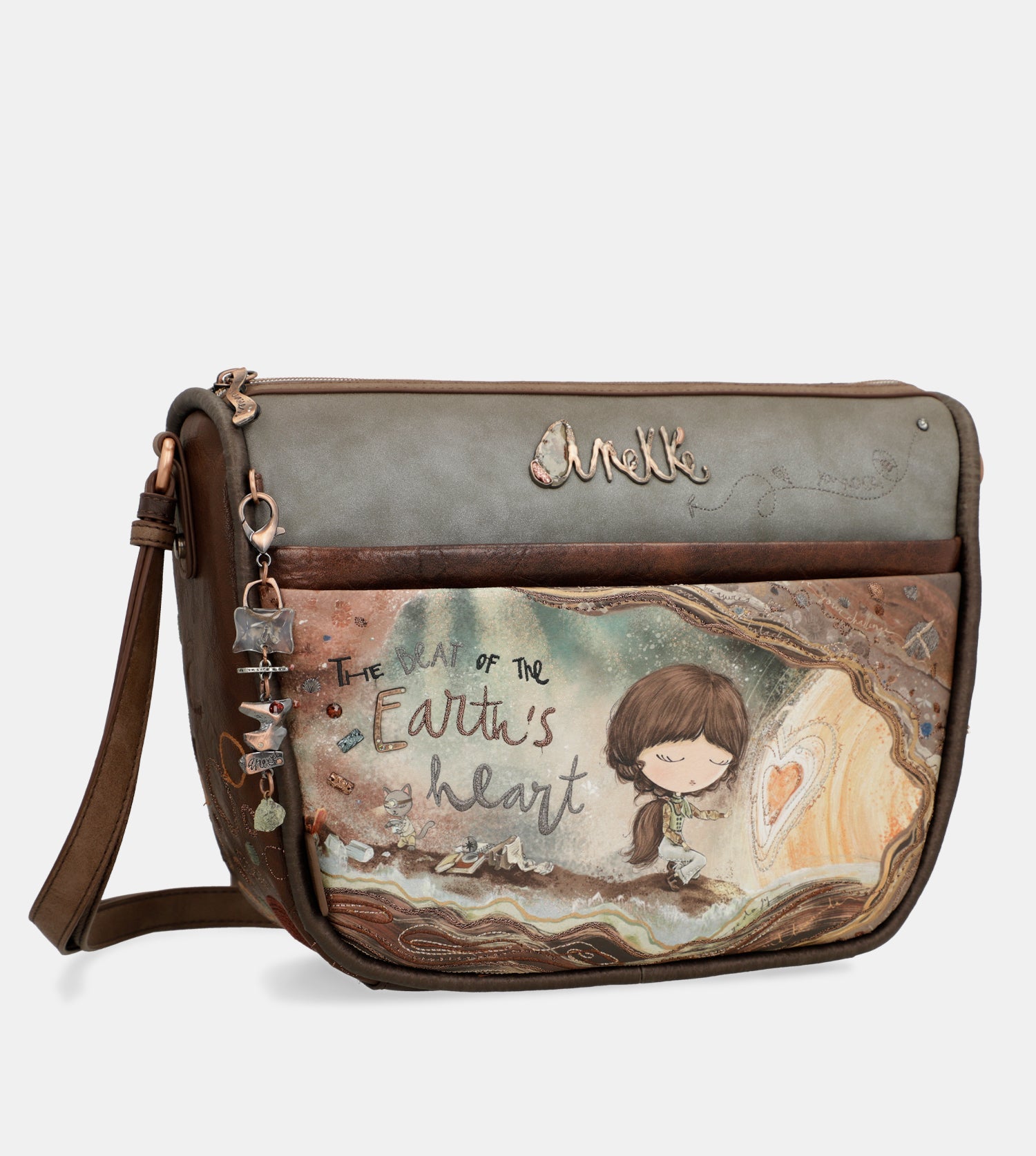 Borsa A Tracolla Anekke Memories Whispers 3 Scomparti - Multicolore, Tracolla Regolabile, Poliuretano