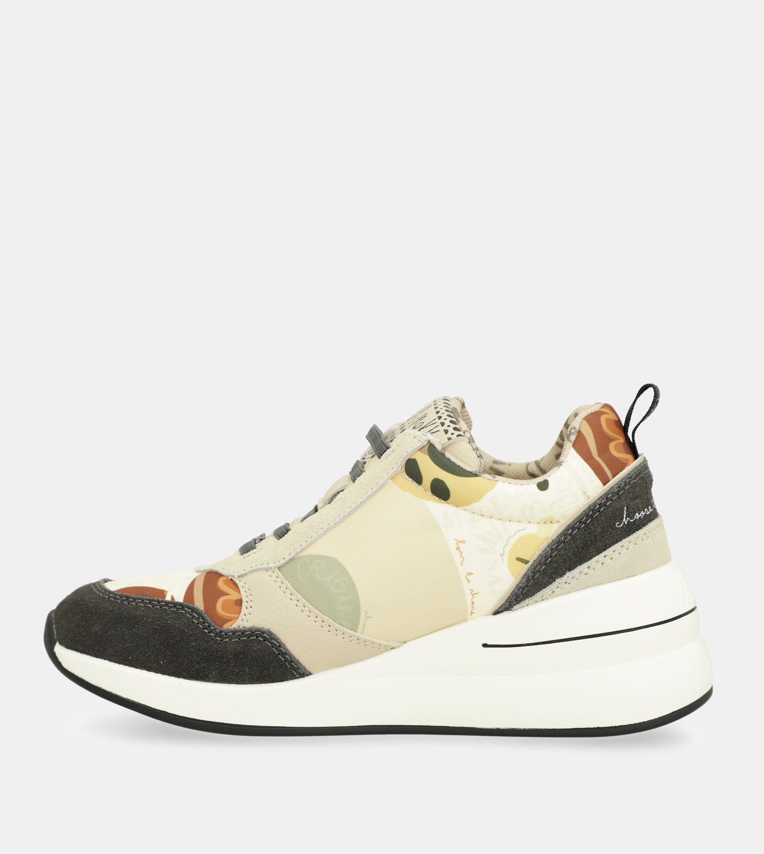 Multicolored wedge sneakers