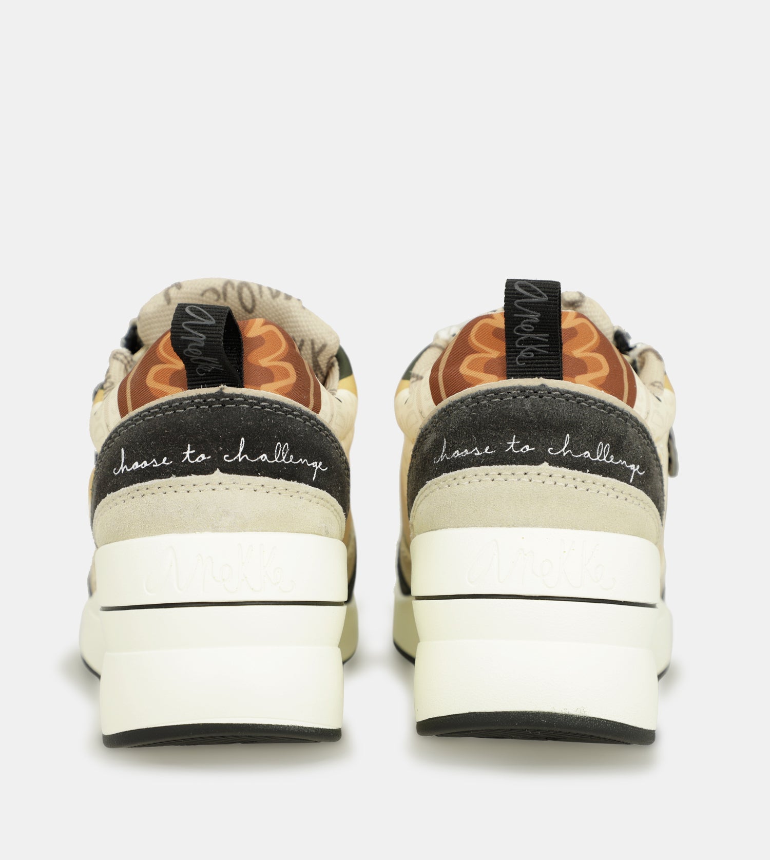 Multicolored wedge sneakers