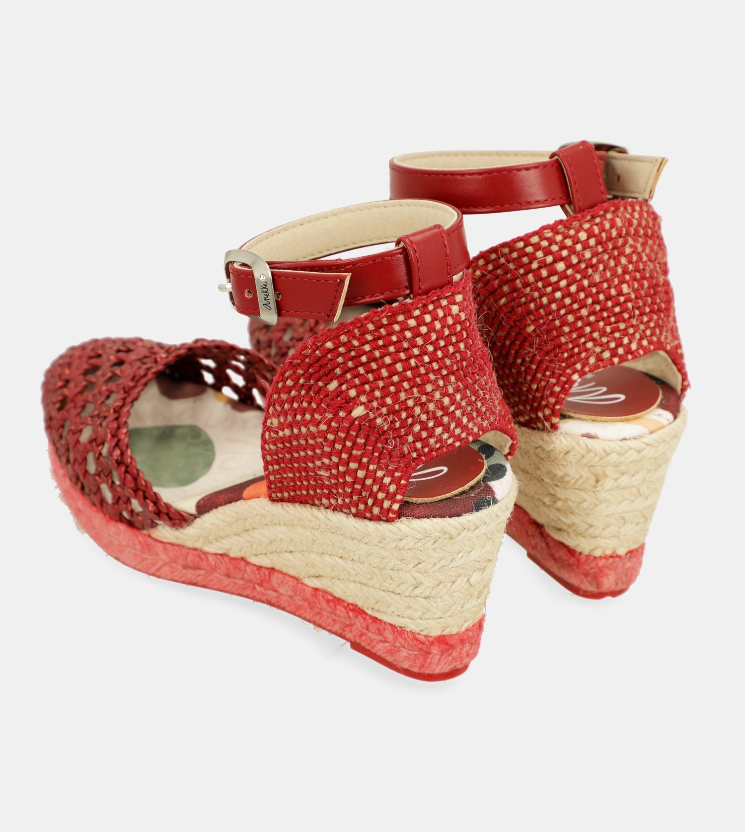 Red wedge sandals Alma