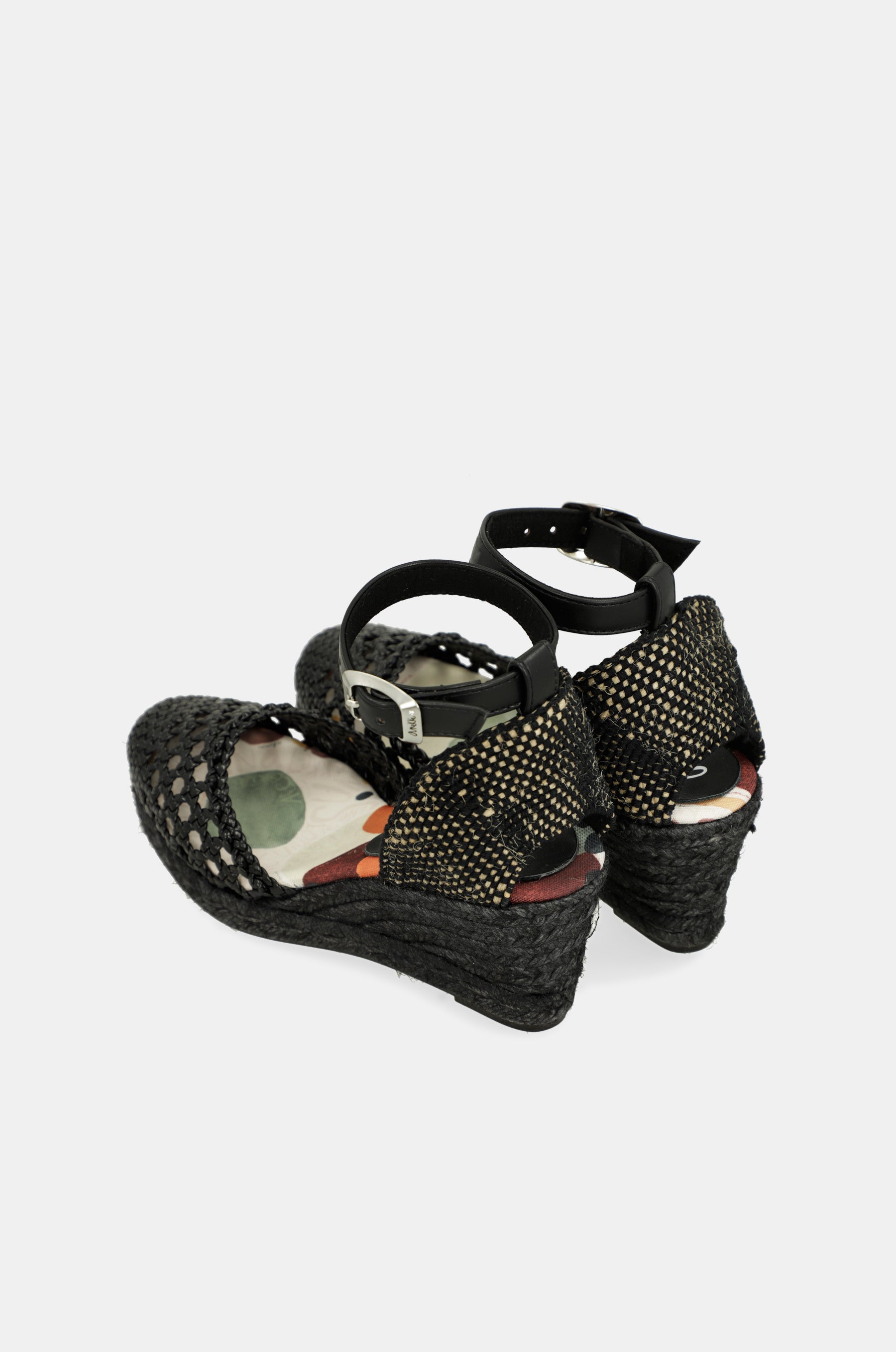 Black wedge sandals Alma