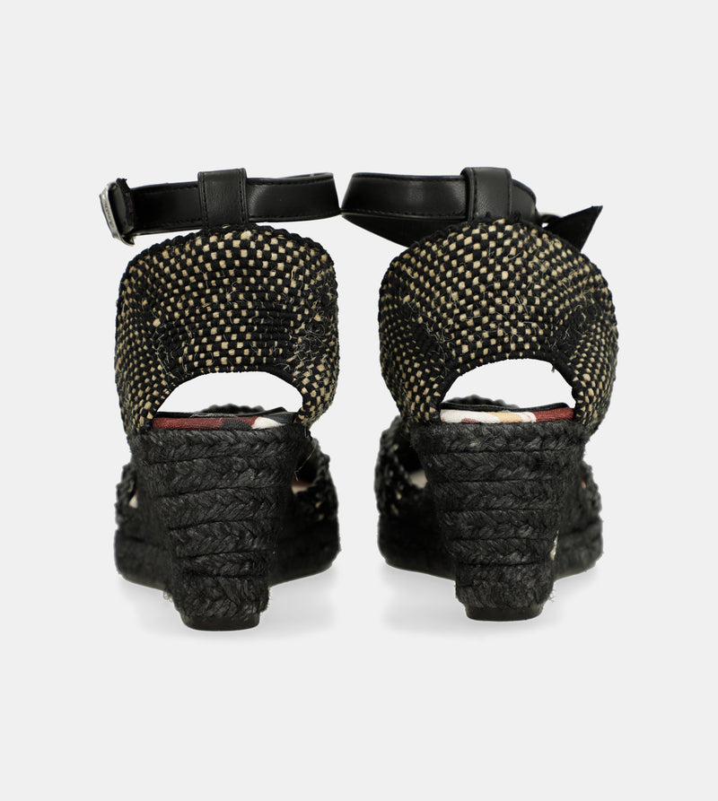 Black wedge sandals Alma