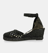 Black wedge sandals Alma
