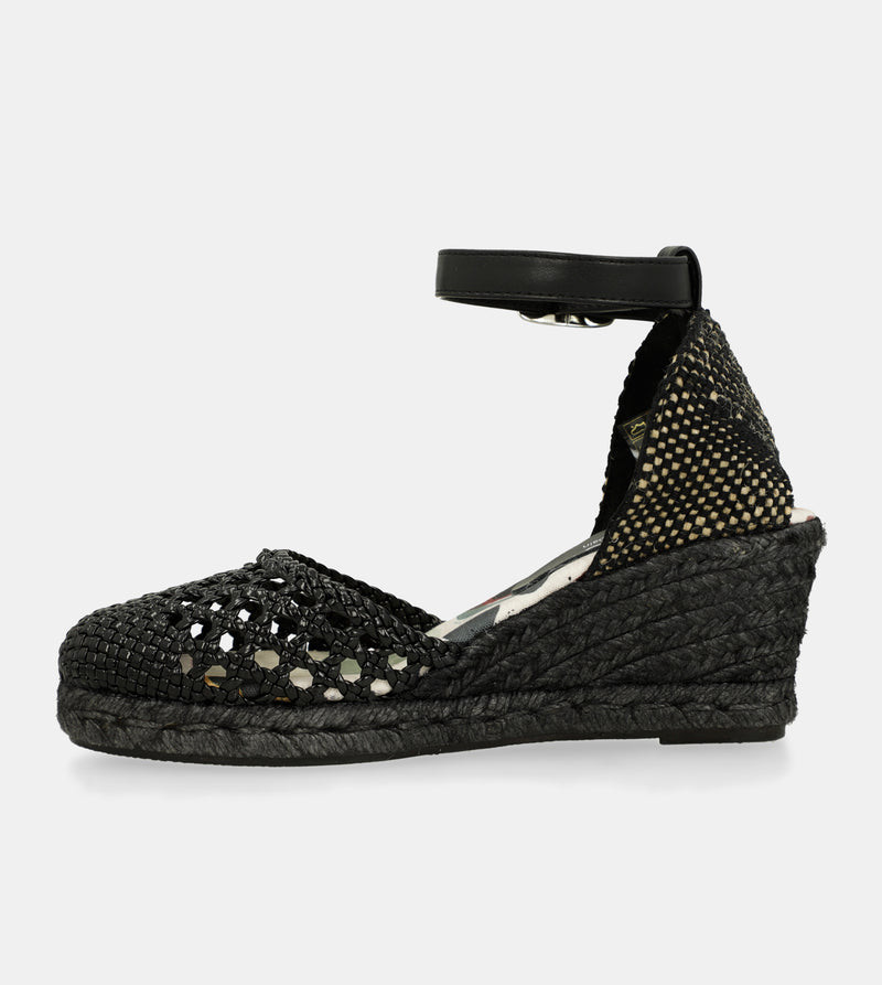 Black wedge sandals Alma