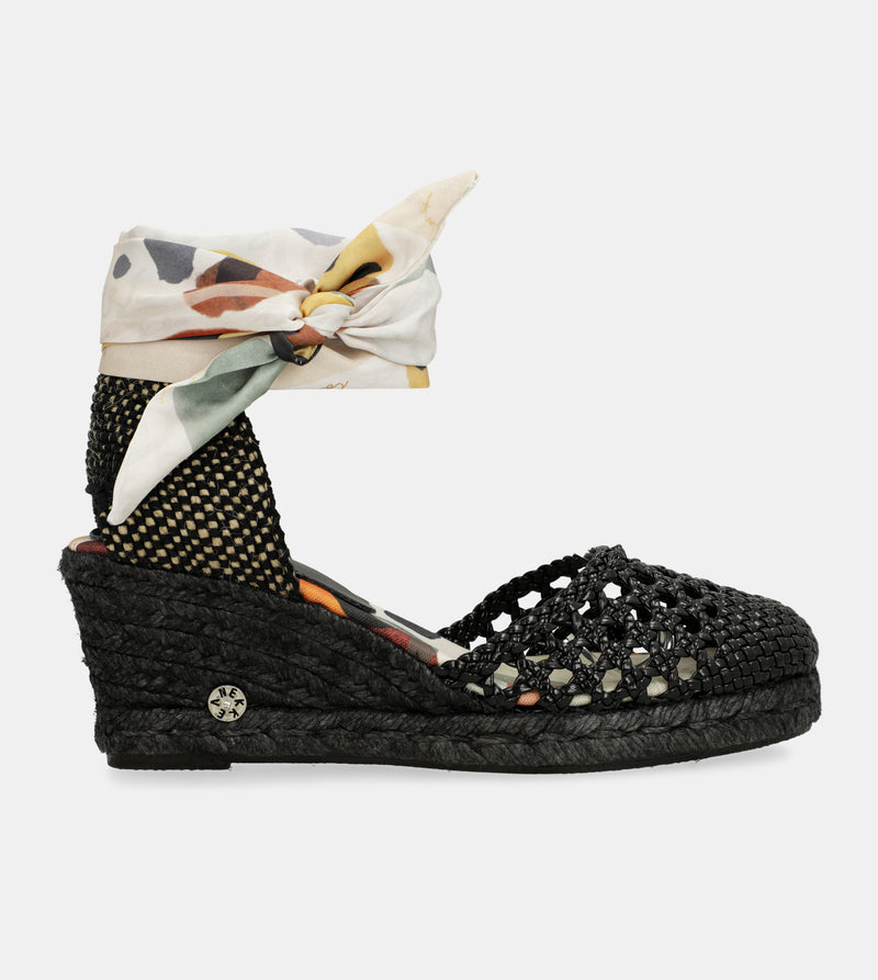 Black wedge sandals Alma