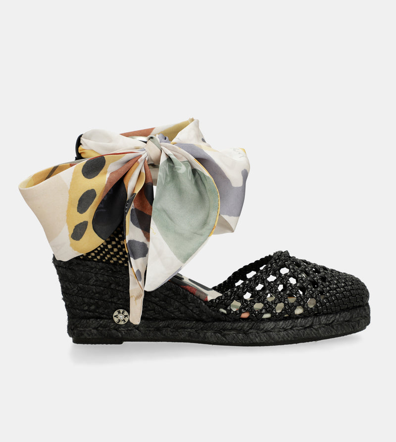 Black wedge sandals Alma