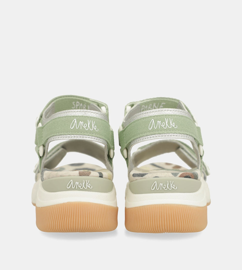 Green sports sandals