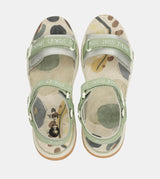Green sports sandals