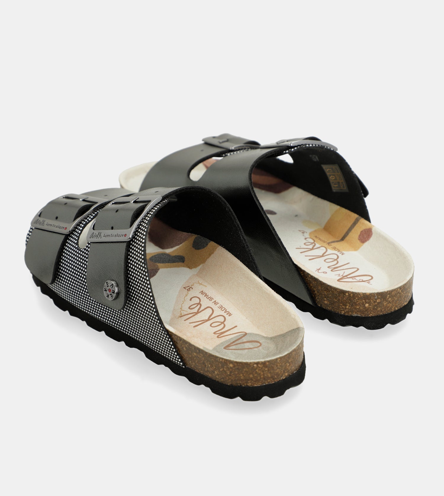 Black bio sandals lunares