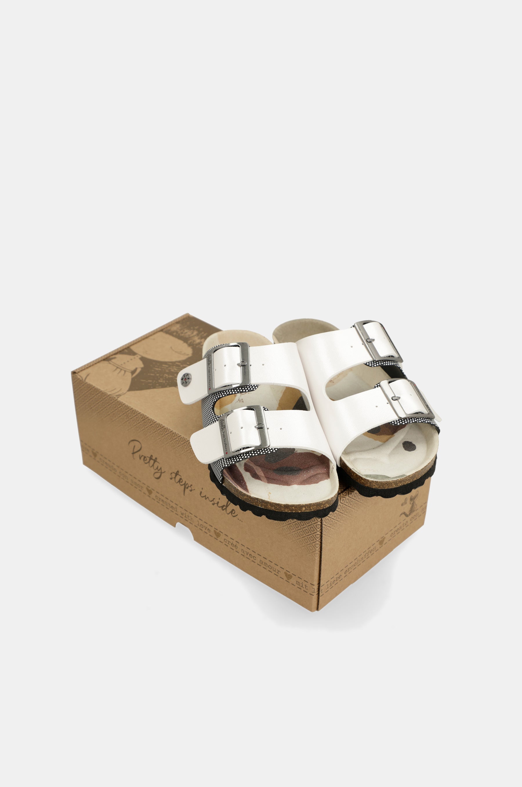 White bio sandals lunares