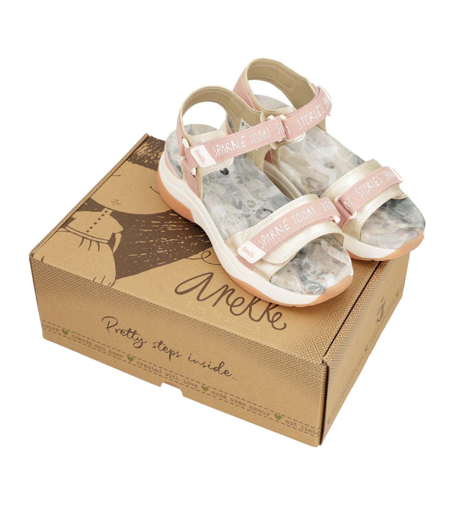 Pink sports sandals