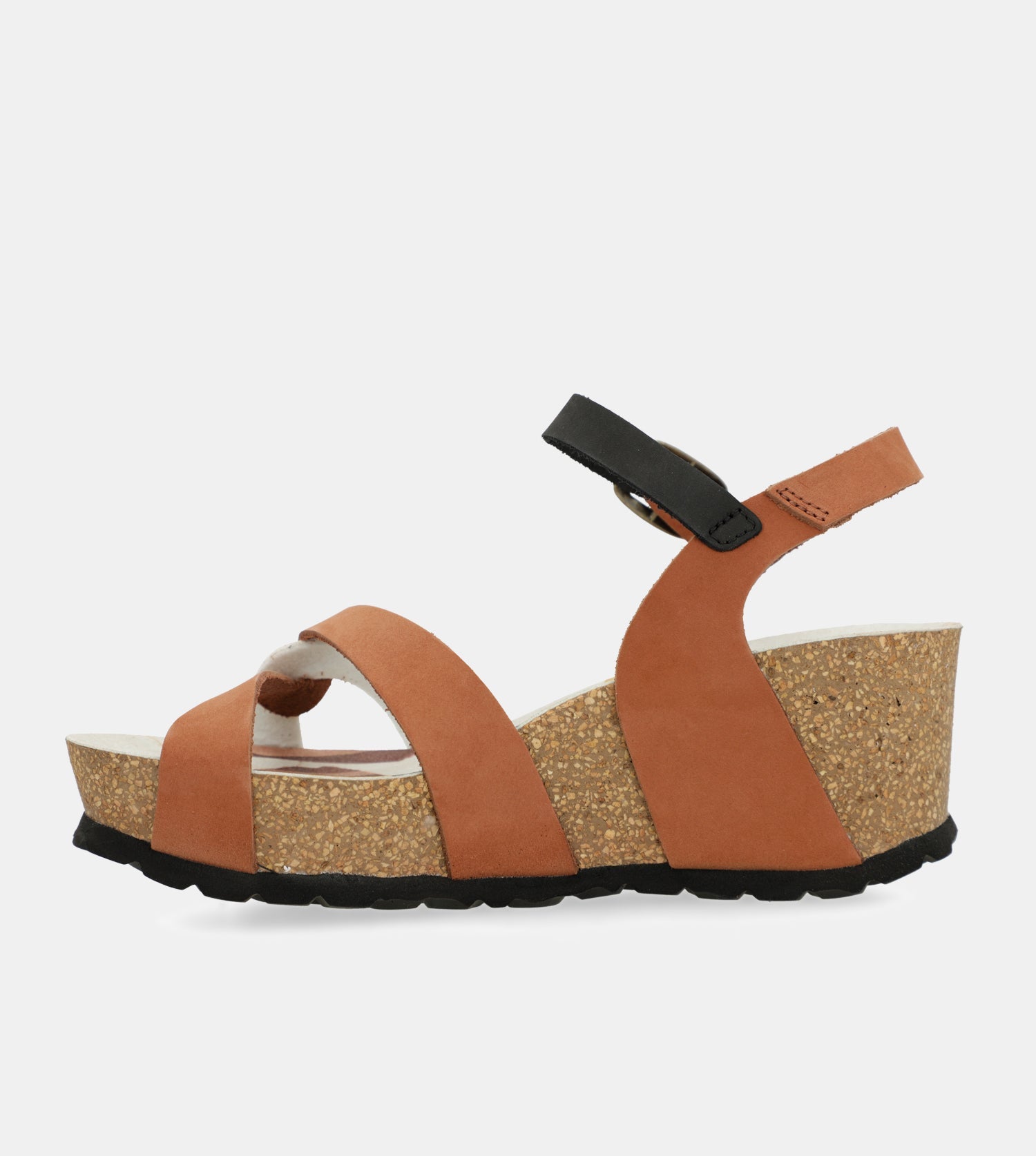 Wedge sandals bio leather straps
